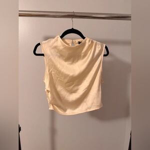 Cream Sleeveless Women's Top